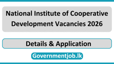 National Institute of Cooperative Development Vacancies 2026