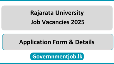 Rajarata University Job Vacancies 2025