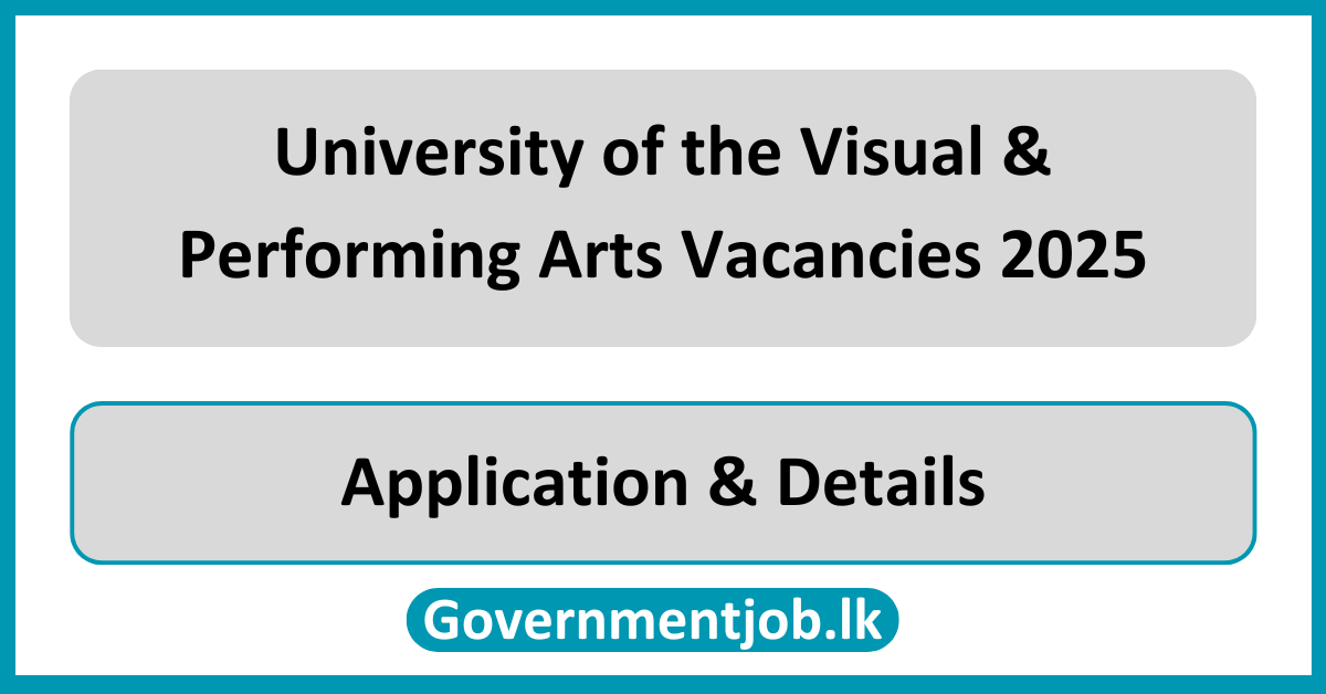 University of the Visual & Performing Arts Vacancies 2025