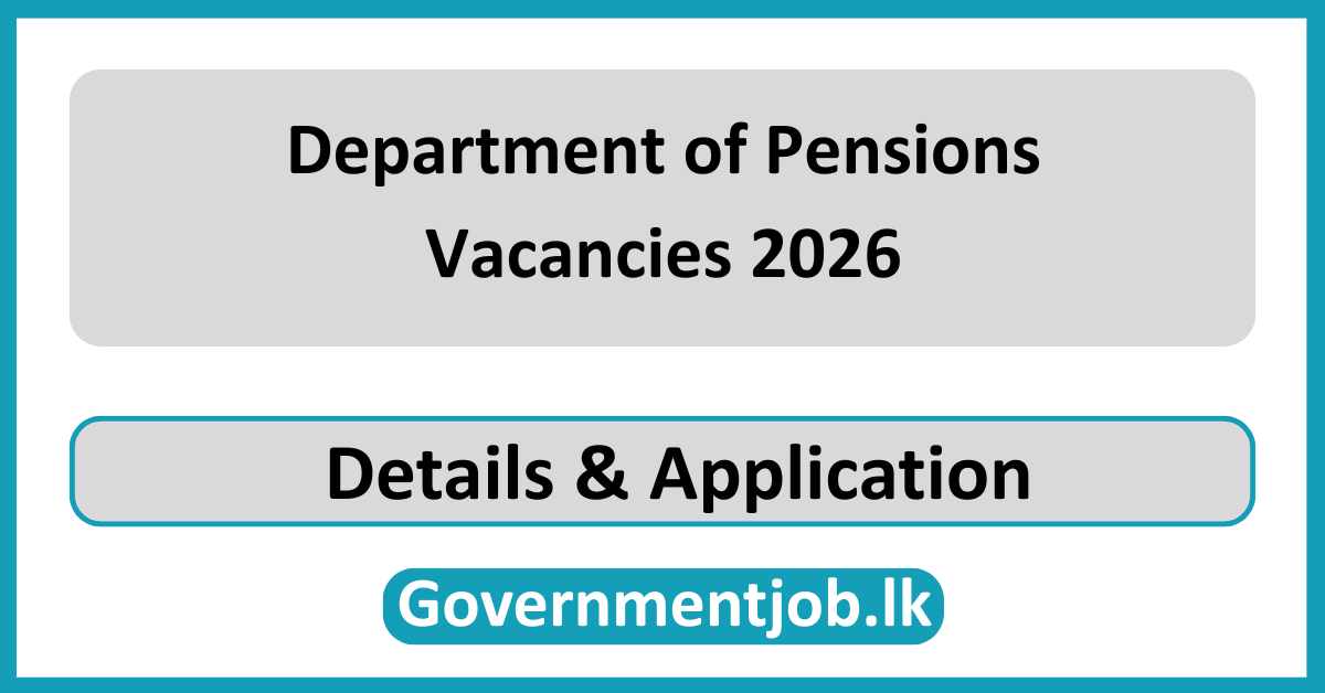 Department of Pensions Vacancies 2026