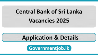 Central Bank of Sri Lanka Vacancies 2025