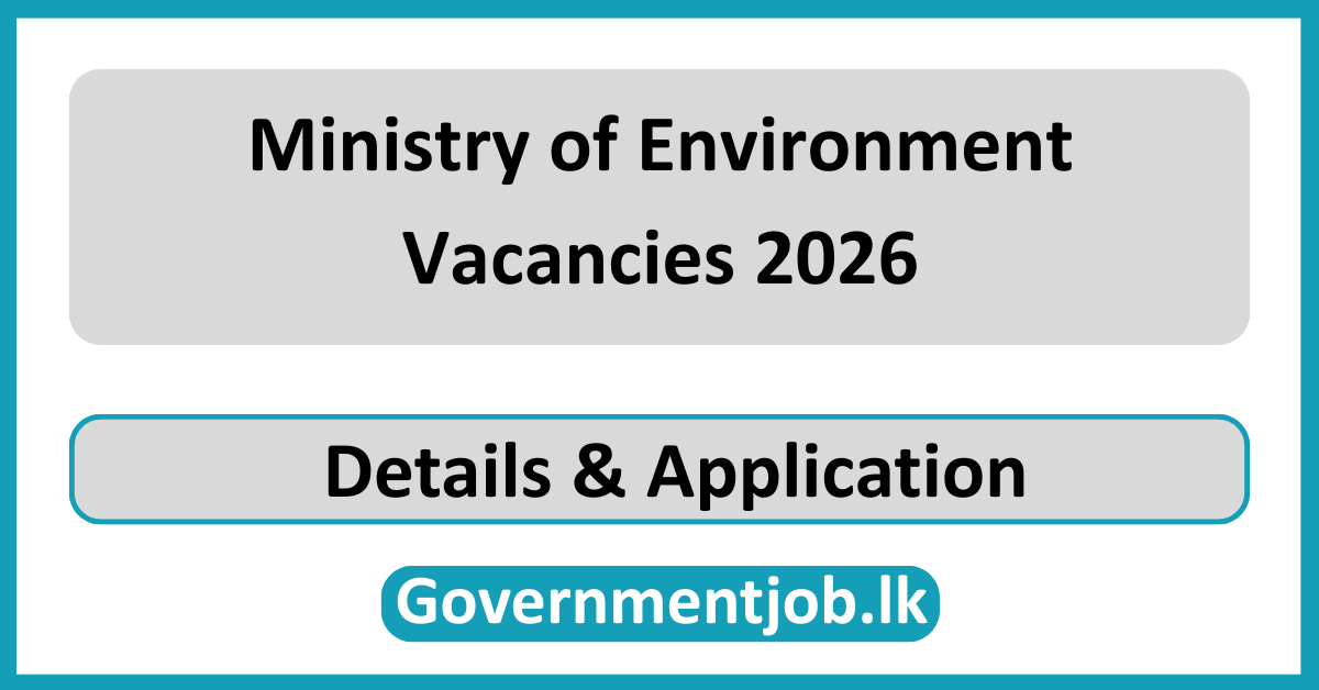 Ministry of Environment Vacancies 2026