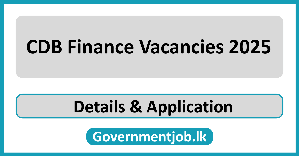 CDB Finance Vacancies 2025