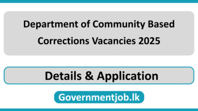 Department of Community Based Corrections Vacancies 2025