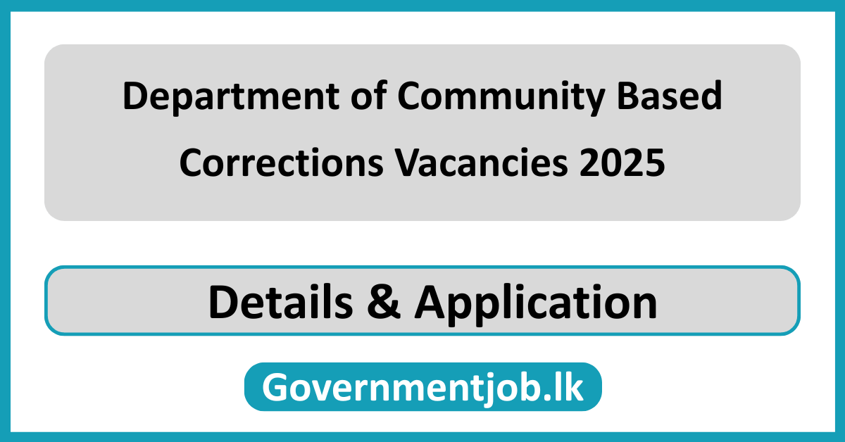 Department of Community Based Corrections Vacancies 2025