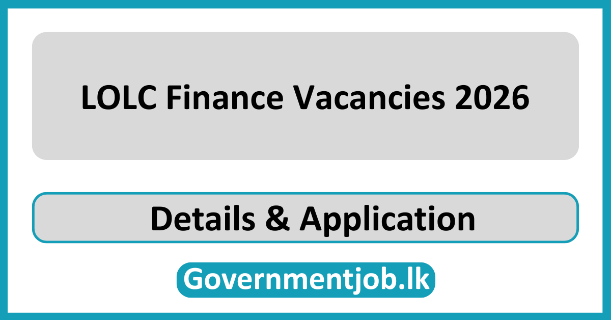 LOLC Finance Vacancies 2026