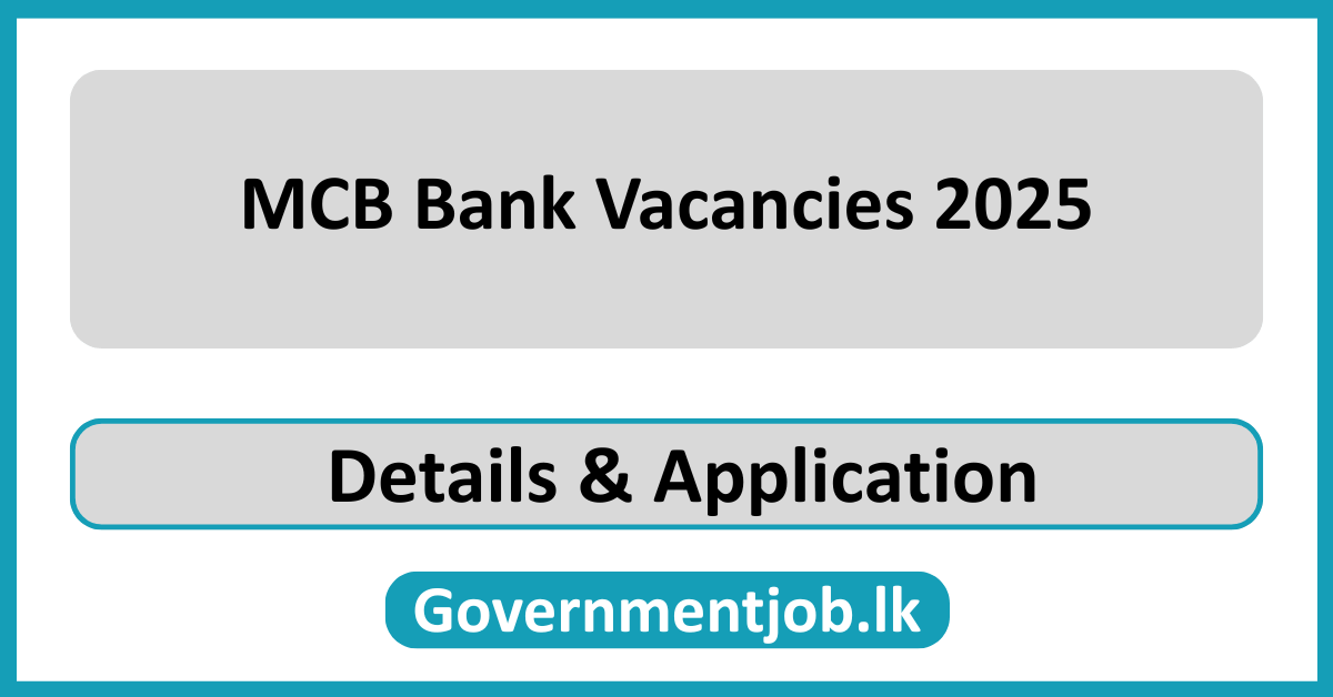 MCB Bank Vacancies 2025