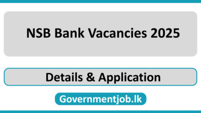 NSB Bank Vacancies 2025