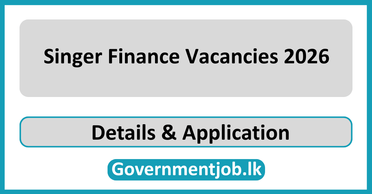 Singer Finance Vacancies 2026