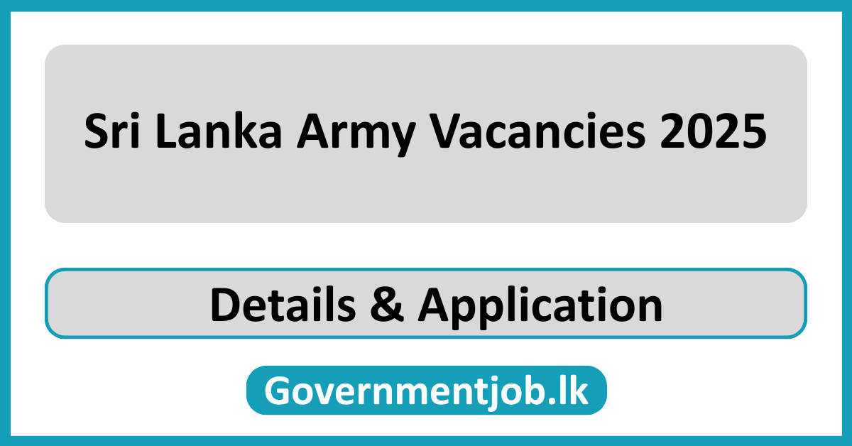 Sri Lanka Army Vacancies 2025