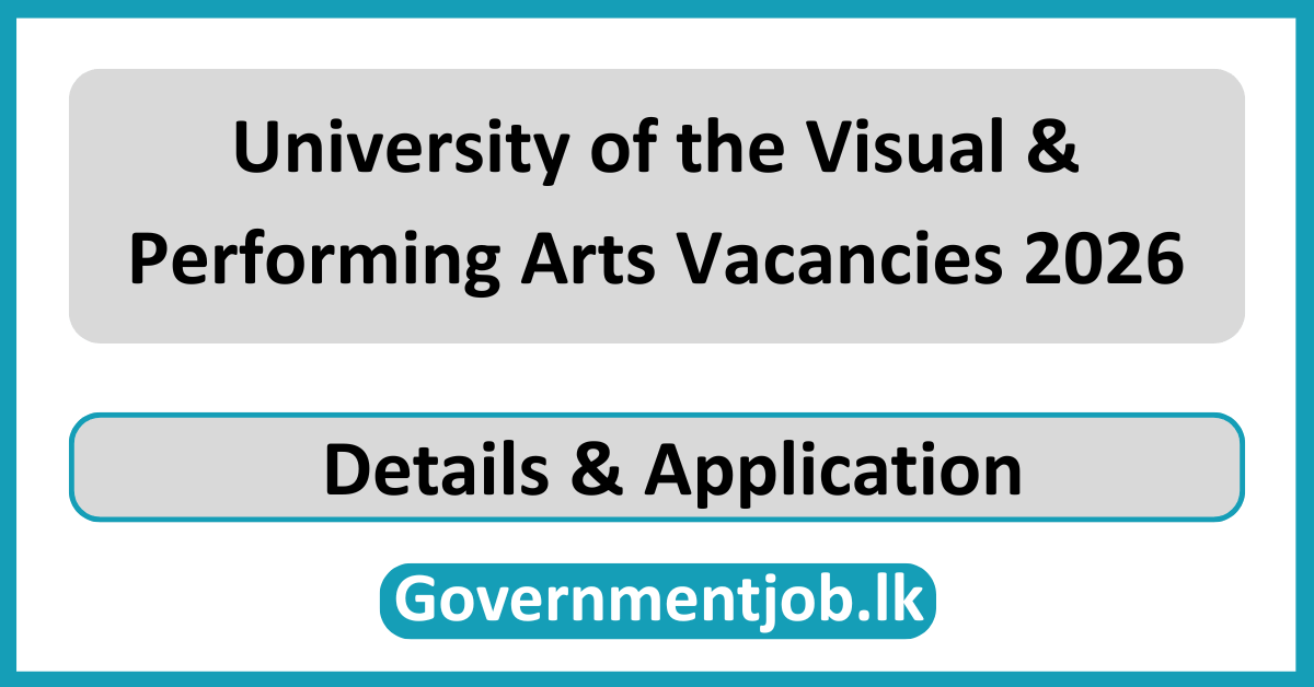 University of the Visual & Performing Arts Vacancies 2026