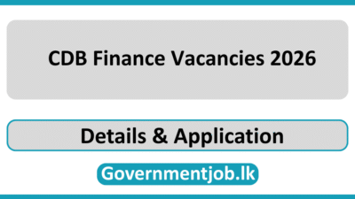 CDB Finance Vacancies 2026