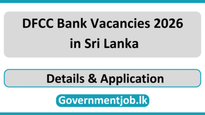 DFCC Bank Vacancies 2026 in Sri Lanka