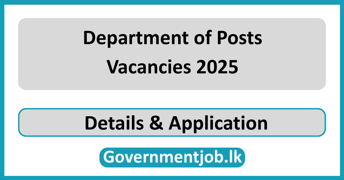 Department of Posts Vacancies 2025