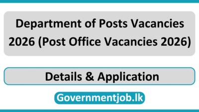 Department of Posts Vacancies 2026 (Post Office Vacancies 2026)
