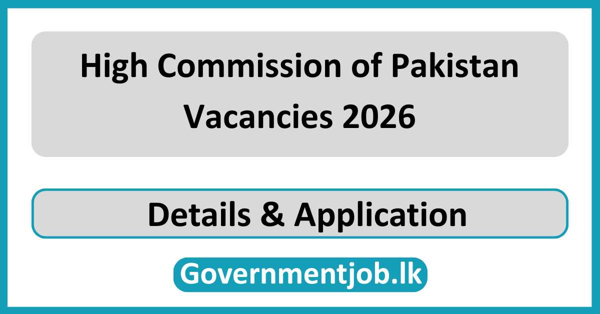High Commission of Pakistan Vacancies 2026