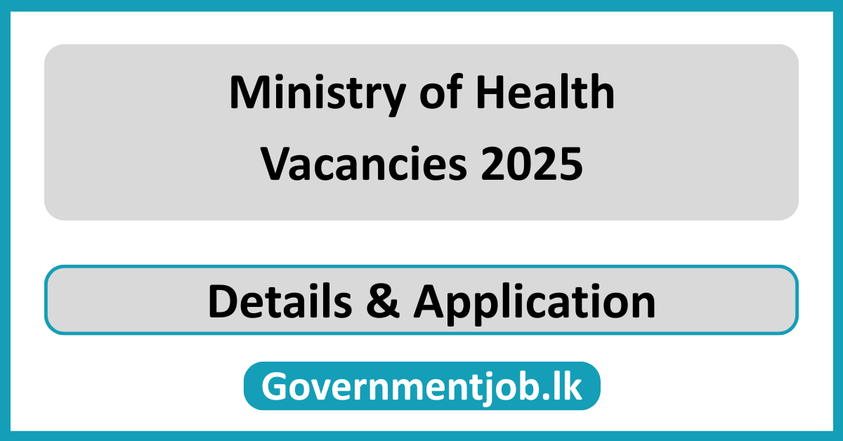 Ministry of Health Vacancies 2025