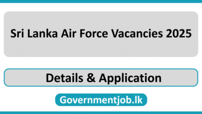 Sri Lanka Air Force Vacancies 2025