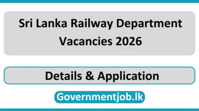 Sri Lanka Railway Department Vacancies 2026
