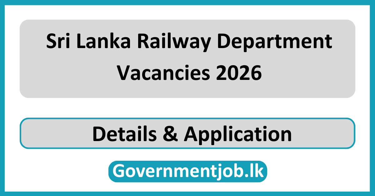 Sri Lanka Railway Department Vacancies 2026
