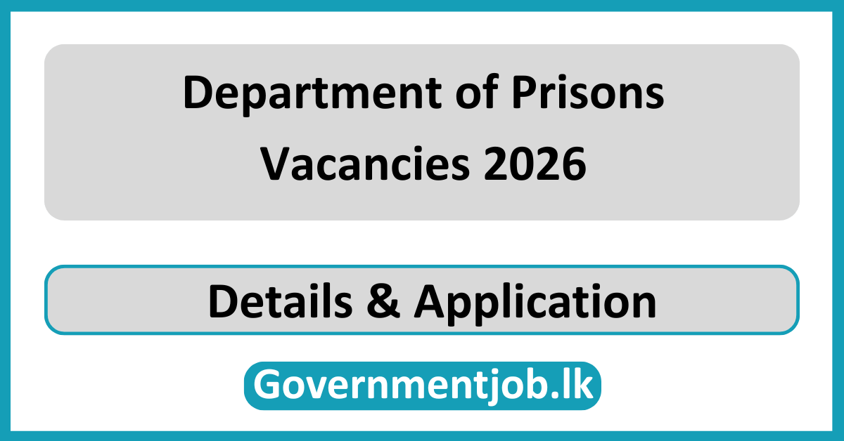 Department of Prisons Vacancies 2026