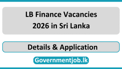 LB Finance Vacancies 2026 in Sri Lanka