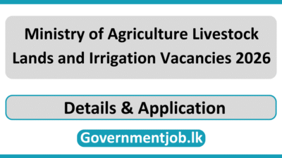 Ministry of Agriculture Livestock Lands and Irrigation Vacancies 2026