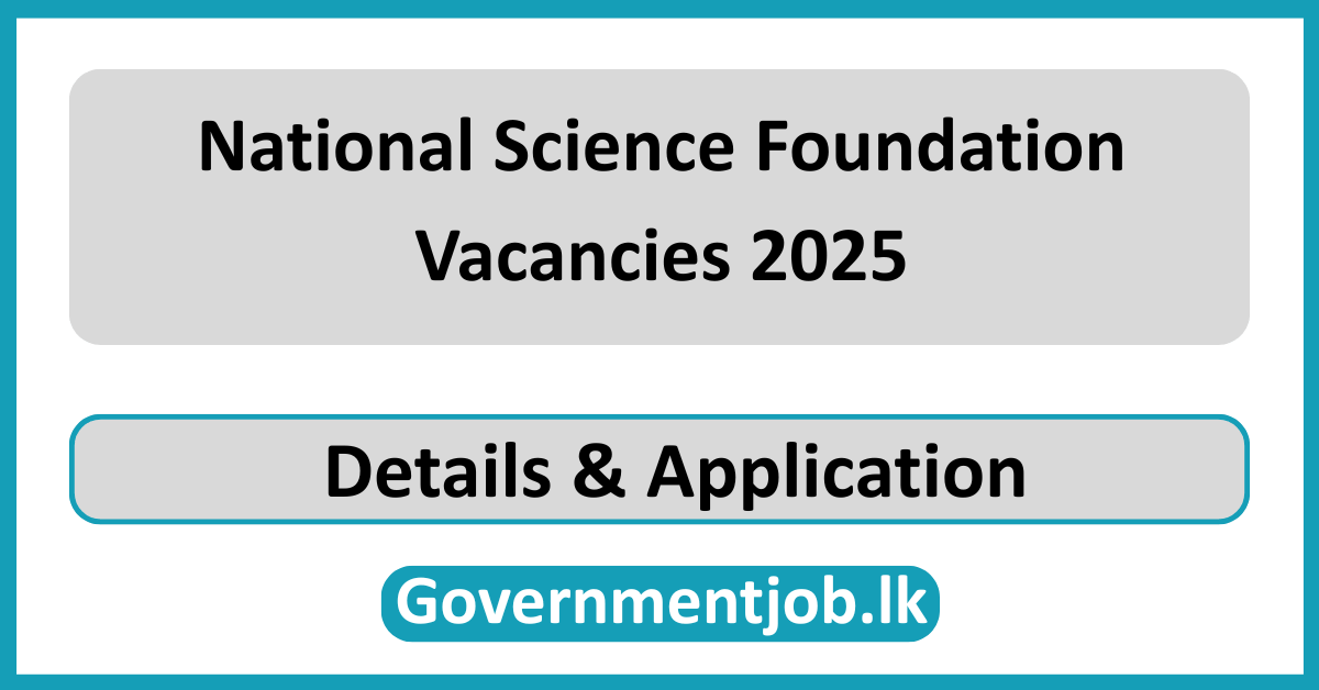 National Science Foundation Vacancies 2025