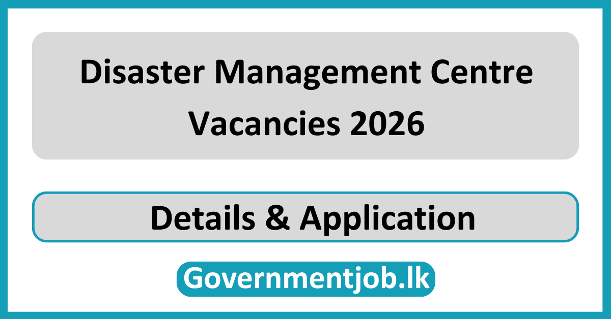 Disaster Management Centre Vacancies 2026