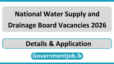 National Water Supply and Drainage Board Vacancies 2026