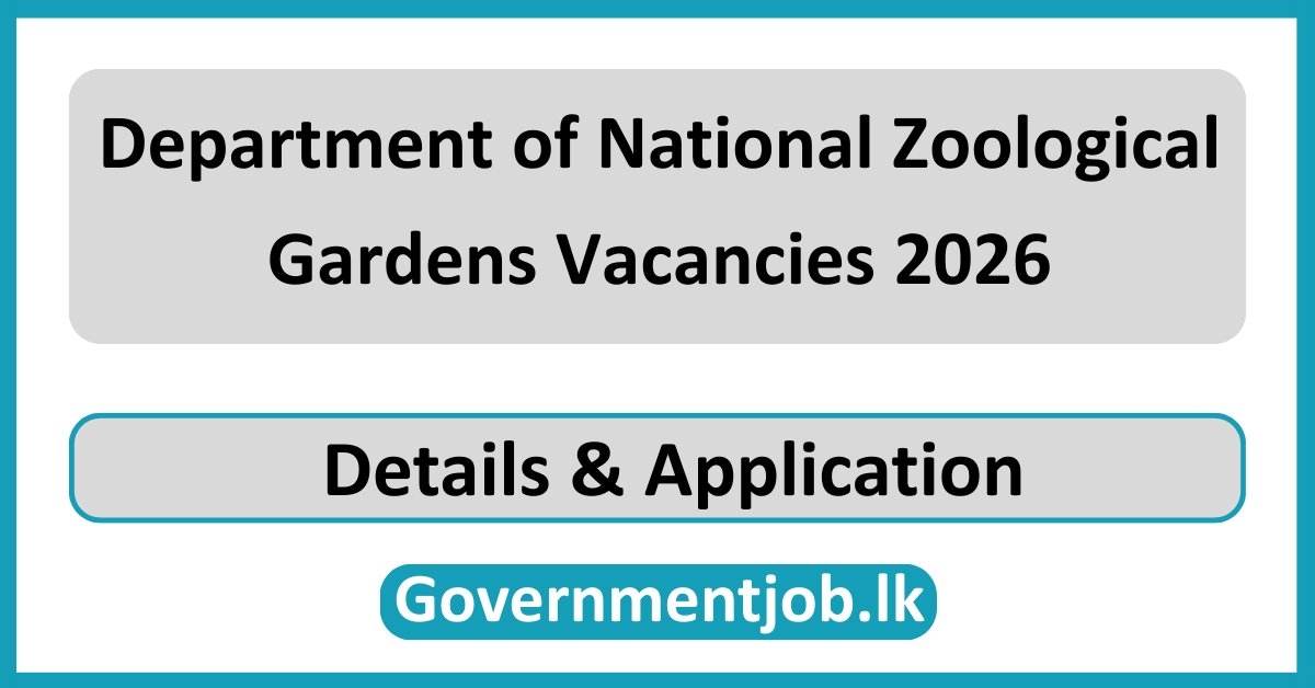 Department of National Zoological Gardens Vacancies 2026