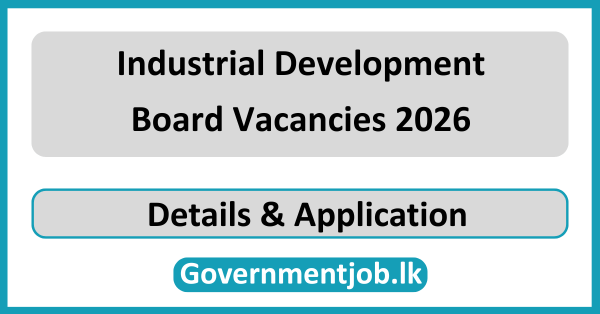 Industrial Development Board Vacancies 2026