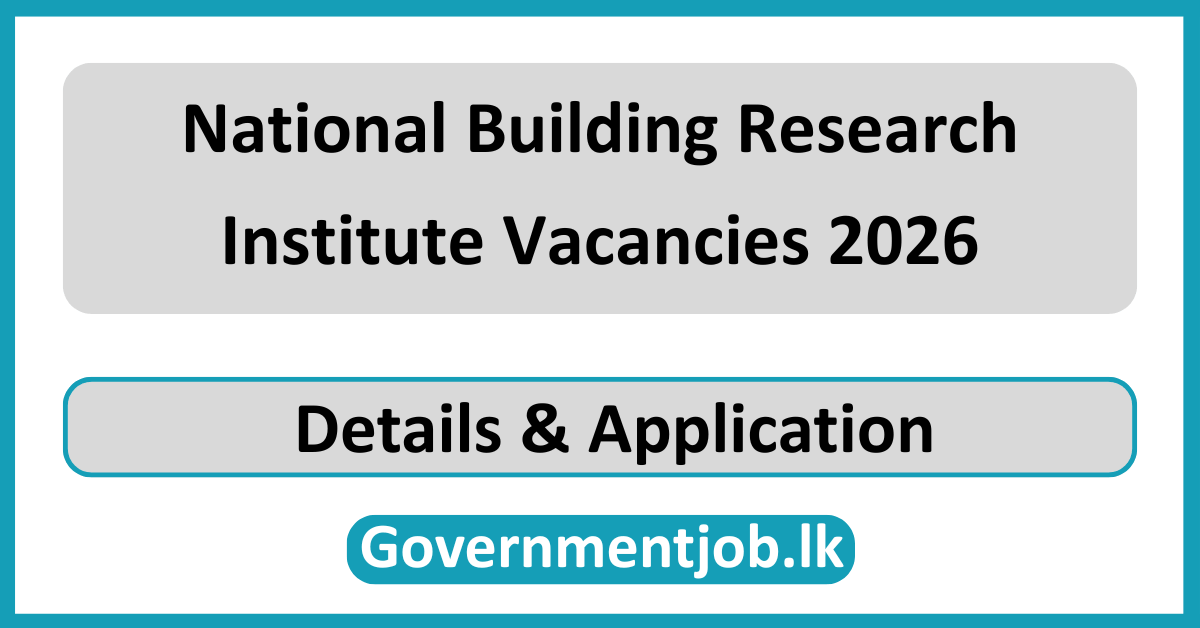 National Building Research Institute Vacancies 2026