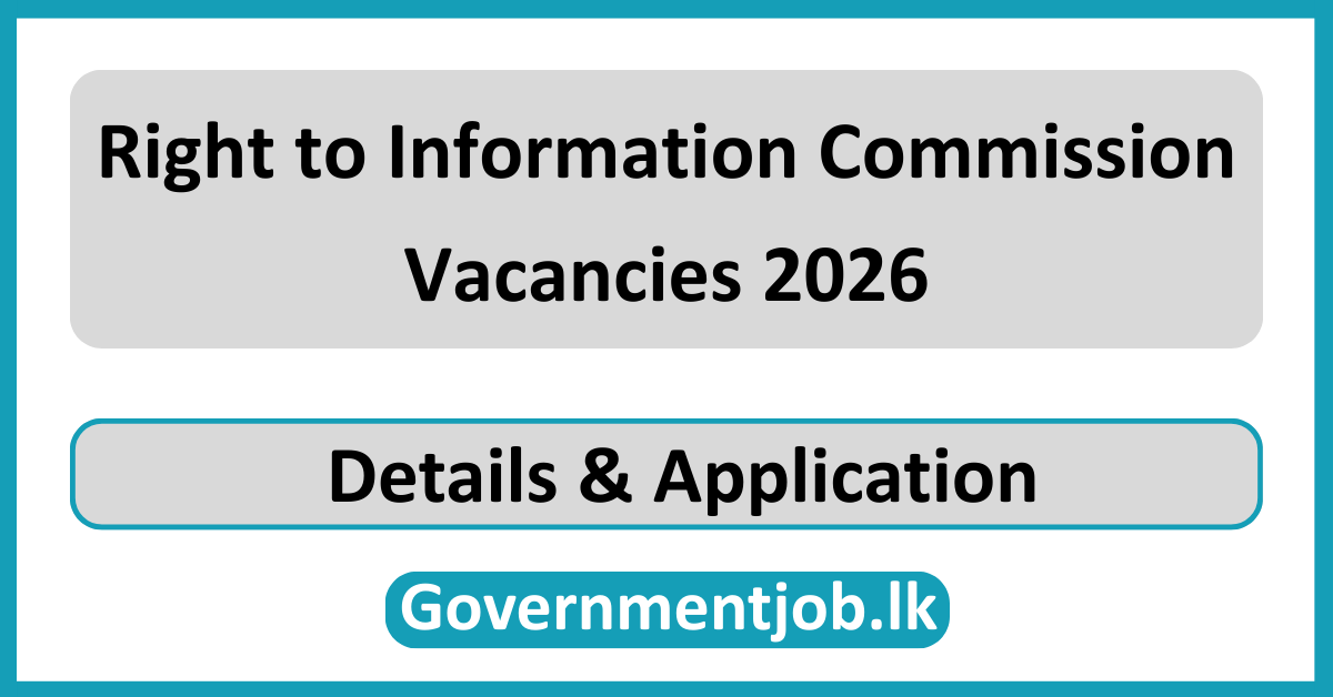 Right to Information Commission Vacancies 2026